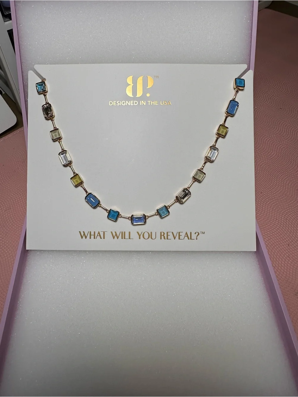 Bomb Party Jewel Candy Necklace. Gold Plating
